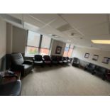ROOM TO INCLUDE: QTY. (14) CHAIRS, QTY. (2) RECLINER CHAIRS, ENDTABLES, TABLE, SHARP FLATSCREEN