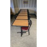 DINING TABLES, QTY (6) WITH CHAIRS, QTY (11)
