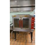 VULCAN MODEL NO. VC4GD-10 SINGLE FULL SIZE NATURAL GAS CONVENCTION OVEN ON WHEELS