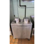SECO SPRING-PAK TWO-CYLINDER PLATE WARMER DISPENSER CART WITH PLATES