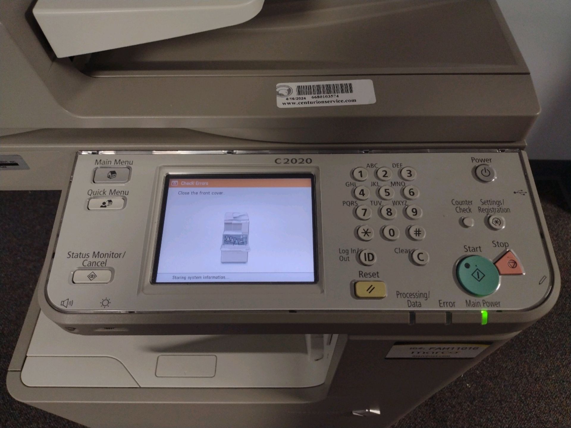 CANON IMAGERUNNER ADVANCE MULTIFUNCTION COPIER - Image 3 of 4