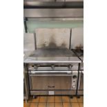 VULCAN MODEL NO. V336HS-502 36" GAS HOT TOP RANGE WITH OVEN ON WHEELS