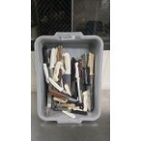 BIN OF ASSORTED KNIVES