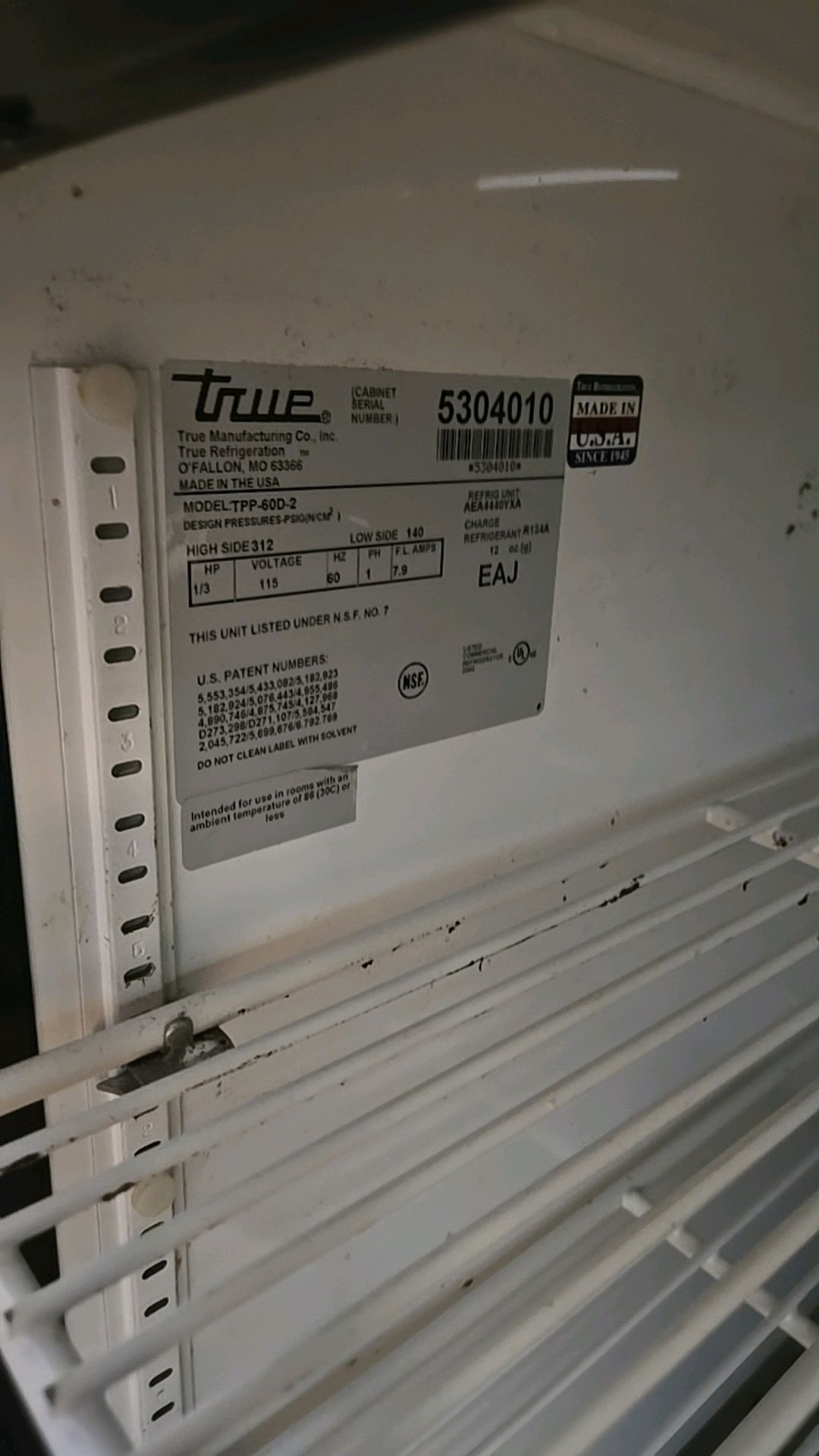 TRUE TPP-60D-2 60" PREP TABLE WITH REFRIGERATED BASE - Image 6 of 7