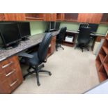 OFFICE TO INCLUDE: MONITORS, PHONES, HP ELITE DESK DESKTOP CPU, HP LASERJET PRO M402DN PRINTER,