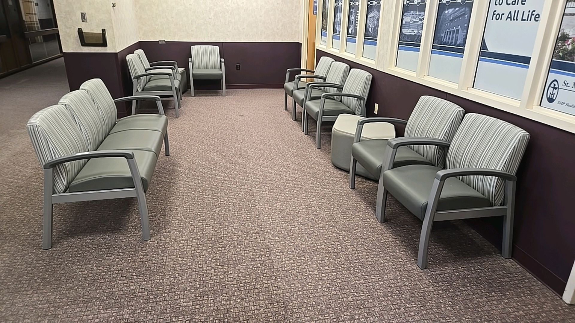 WAITING ROOM TO INCLUDE: CHAIRS, END TABLES