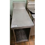 STAINLESS STEEL PREP TABLE WITH STORAGE