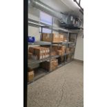 METAL FRAME WIRE SHELVING RACK SYSTEM, QTY. (5) CONTENT NOT INCLUDED)