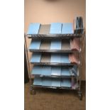 5-SHELF ROLLING RACK (CONTENT INCLUDED)