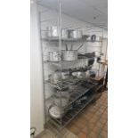 RACK OF ASSORTED POTS AND PANS6680103715