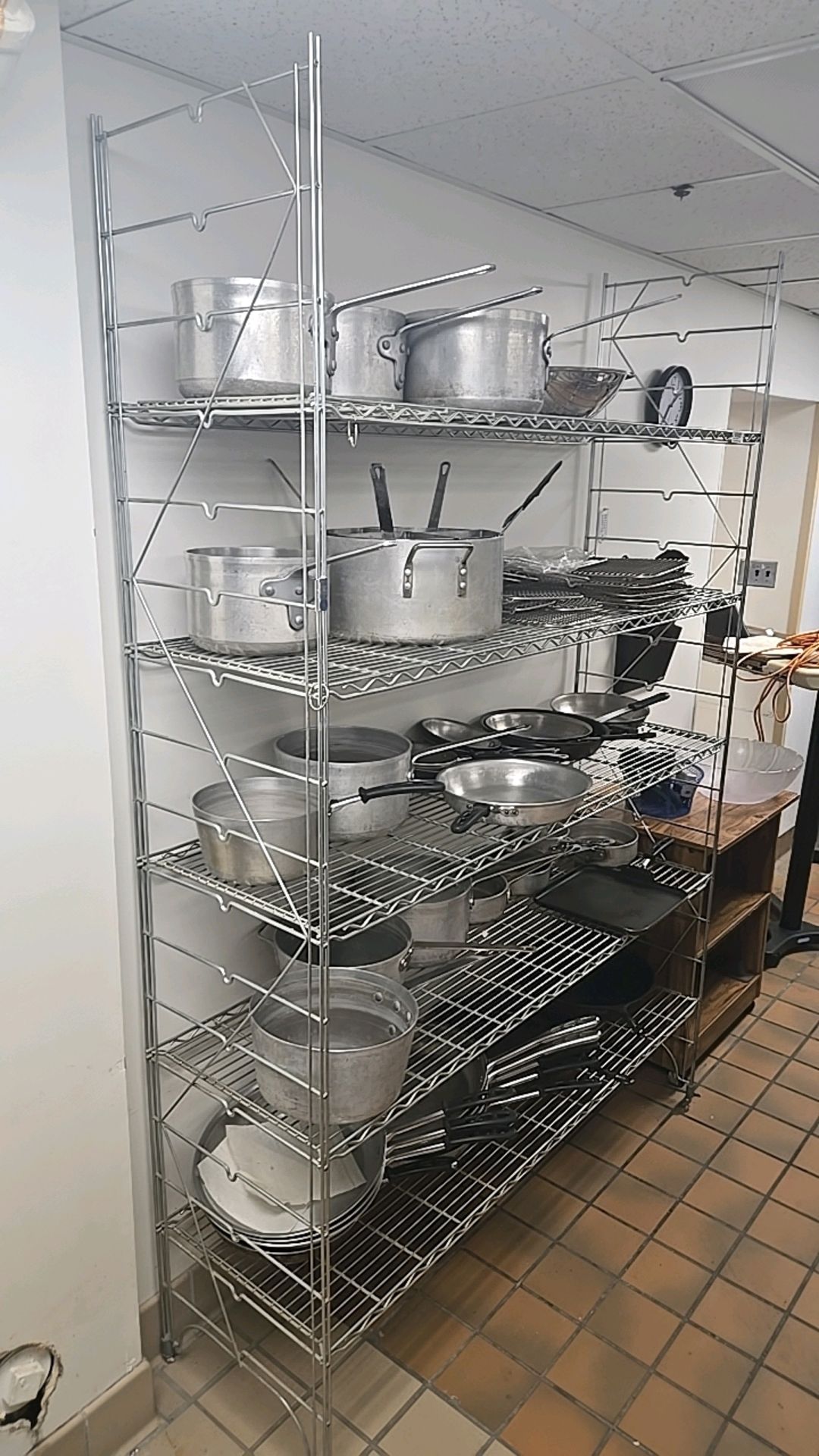 RACK OF ASSORTED POTS AND PANS6680103715