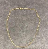 An 18 carat gold chain 43 cm long 4 grams