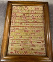 A Victorian sampler dated November 24th 1894 by Annie Parker Vigars