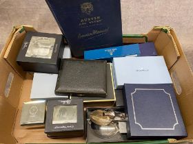 A miscellaneous box of plate silver and other items