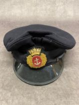 A vintage merchant navy cap