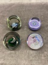 4 Caithness paperweights 3 of which are limited edition