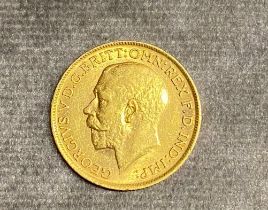 A George V full sovereign dated 1913