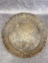 Large carved African bowl 52 cm
