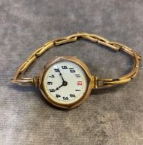 A 9ct Gold ladies watch 15.5 grams, no winder