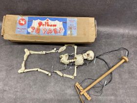 A vintage Pelham skeleton puppet