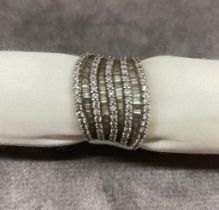 A 10 carat white gold and diamond ring 6.5 grams size N