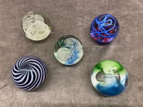 5 Caithness paperweights