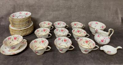 An antique 37 piece Royal Chelsea tea service