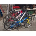 4 X MIXED BIKE LOT TO INCLUDE - 1X STTIKER PRO BIKE - 1X UNNAMED BIKE - 1X SCOTT BIKE - 1 APOLLO