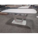 1X LAZZARO EXTENDABLE WHITE DINING TABLE 1600 - 2000 MM PLEASE NOTE CUSTOMER RETURNS