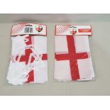 200+ BRAND NEW WORLD CUP BUNTING BANNERS 12FT LENGTH 8 FLAGS 8 X5 DURABLE RAYON IN ONE TRAY (TRAY