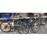 3 X MIXED BIKE'S 1 ALUXX 6000 SERIES BUTTED TUBING MOUNTAIN BIKE - FRONT SUSPENSION -45CM FRAME -8