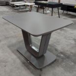 1 X BOXED LAZZARO EXT DINING TABLE IN GRAPHITE GREY SIZE 120/160 X 90 X 76CM - IN 3 BOXES PLEASE