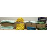 LARGE QUANTITY OF MIXED BRAND NEW LOT CONTAINING RHOOM 100% COTTON BED SHEET IN YELLOW , RHOOM