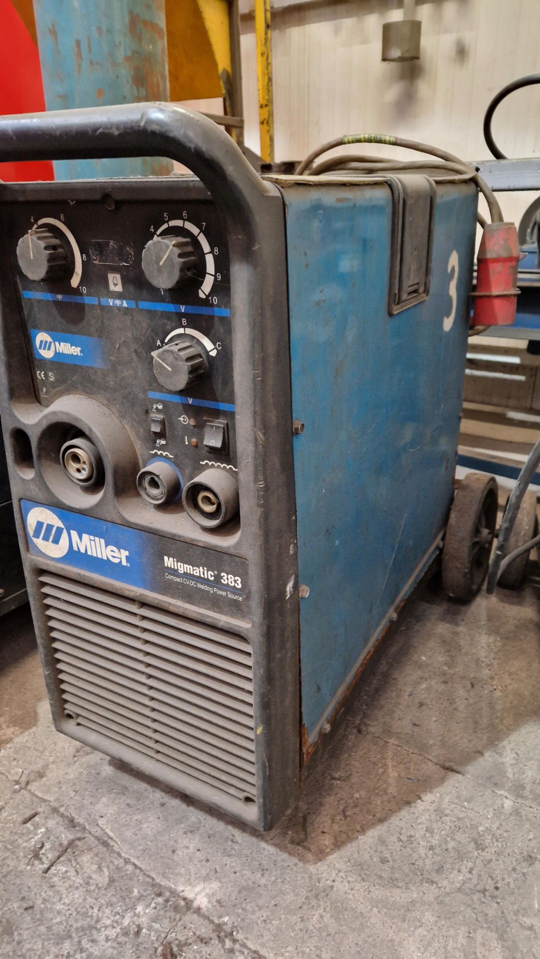 MILLER MIGMATIC 383 WELDING SET (NOTE: ASSETS LOCATED IN NEWCASTLE-UNDER-LYME, STAFFORDSHIRE &