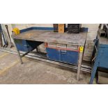 METAL WORK BENCH (NOTE: ASSETS LOCATED IN NEWCASTLE-UNDER-LYME, STAFFORDSHIRE & WILL REQUIRED