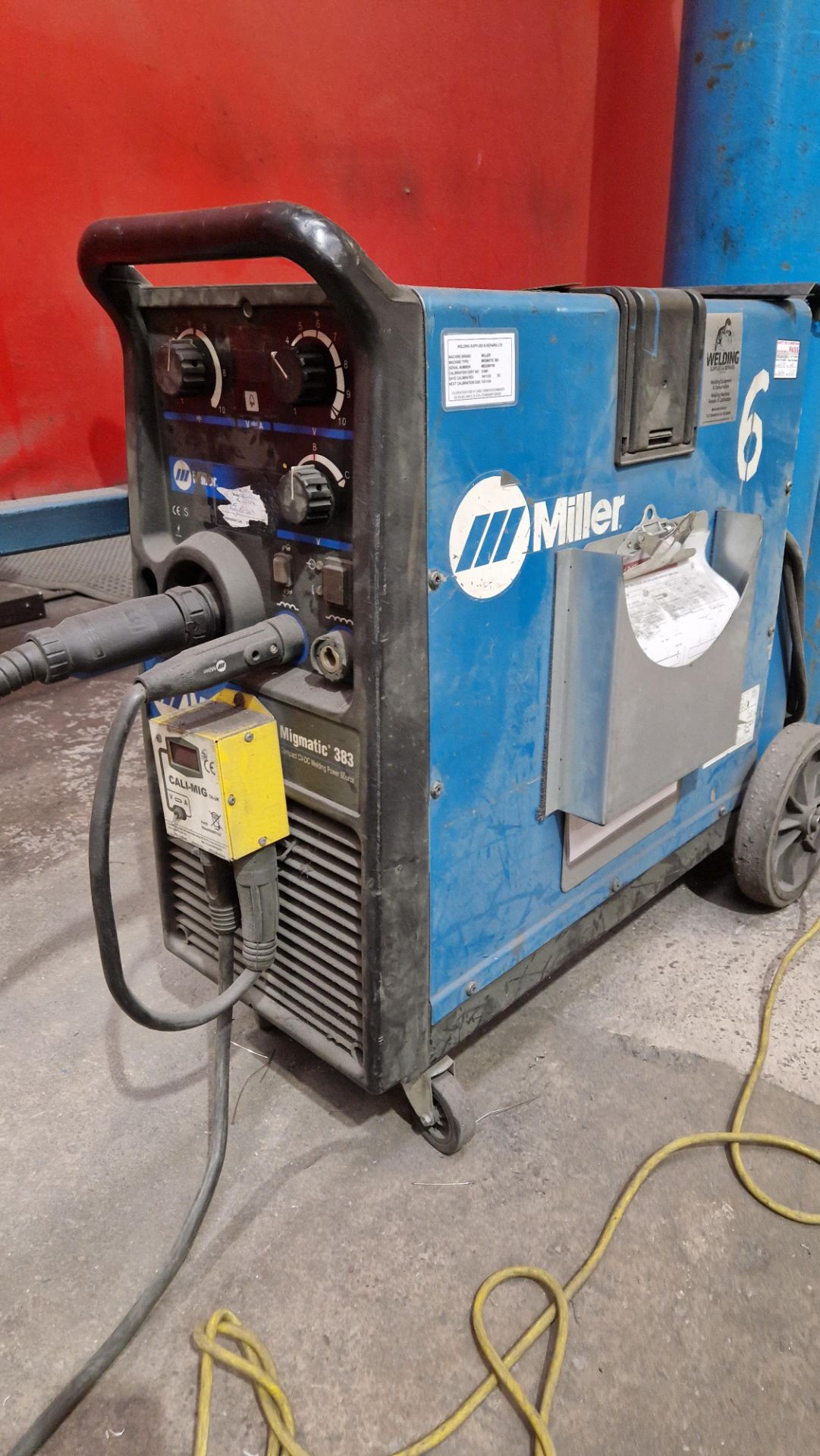 MILLER MIGMATIC 383 WELDING SET (NOTE: ASSETS LOCATED IN NEWCASTLE-UNDER-LYME, STAFFORDSHIRE &