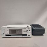 2 X PIECE ONE EPSON XP-455 PRINTER/ SCANNER AND ONE `ZEBRA KG420D DIRECT THERMAL LABEL PRINTER.