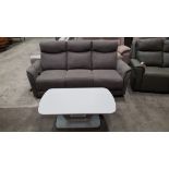 2 PIECE MIXED FURNITURE LOT CONTAINING 1 X GREY MORTIMER 3 SEATER ELECTRIC RECLINER (MER-353-