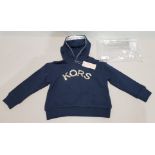 3 X BRAND NEW MICHAEL KORS NAVY HOODED JUMPERS SIZE 8, 12YRS - £84