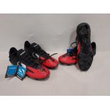 14 X BRAND NEW SONDICO STORM FOOTBALL BOOTS IN BLACK AND RED SIZE 7