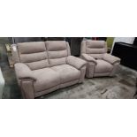 2 X PIECE RECLINER SET THIS INCLUDES 2 SEATER ELECTRIC RECLINER AND ARMCHAIR ELECTRIC RECLINER IN