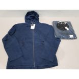 3 X BRAND NEW PRETTY GREEN COOPER PARKA JACKET IN NAVY SIZE LARGE - RRP£100 PP