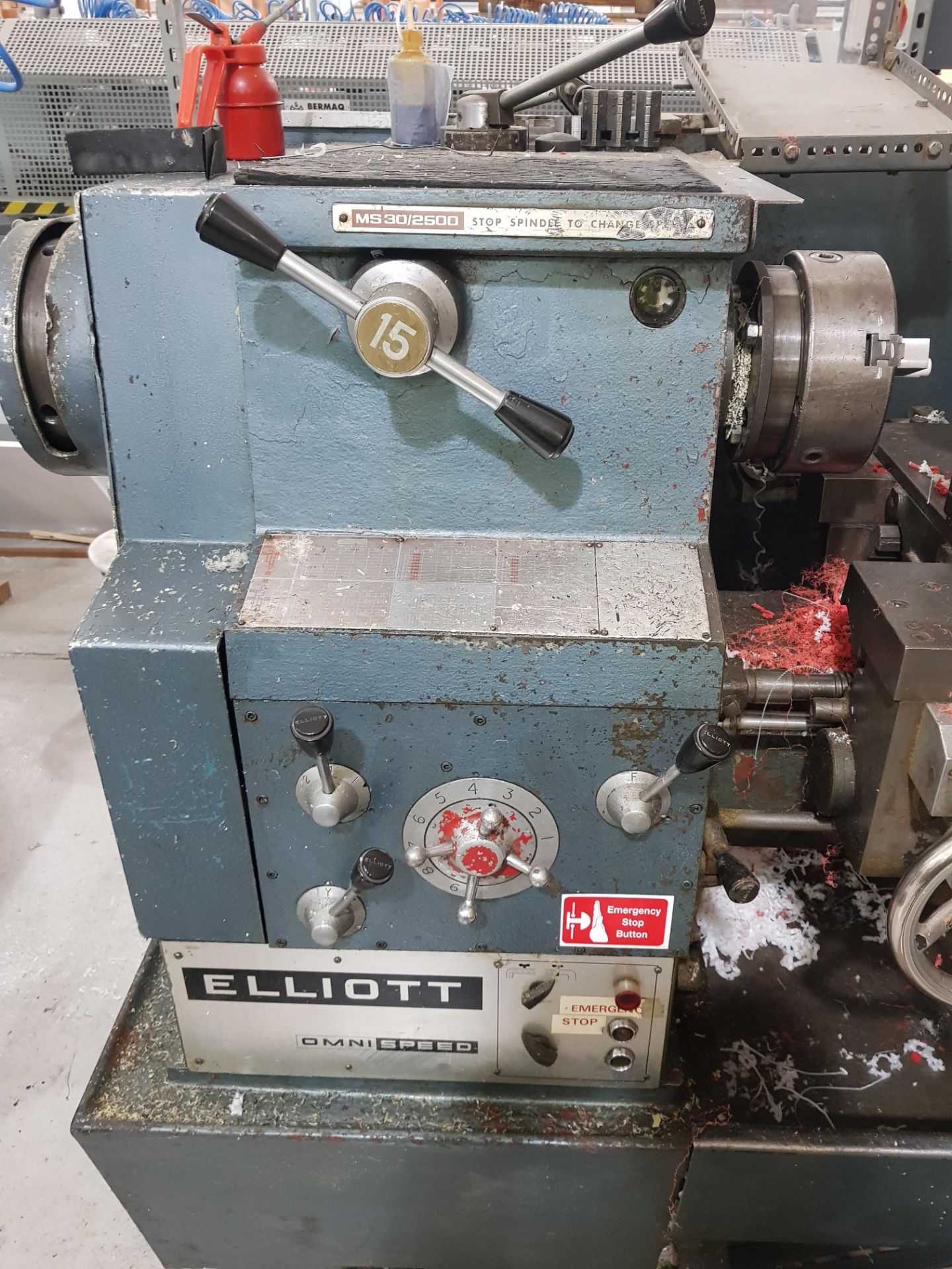 ELLIOT MS 30/2500 OMNISPEED LATHE (ASSETS LOCATED IN DENTON, MANCHESTER. VIEWING STRICTLY BY APPT - Image 4 of 5