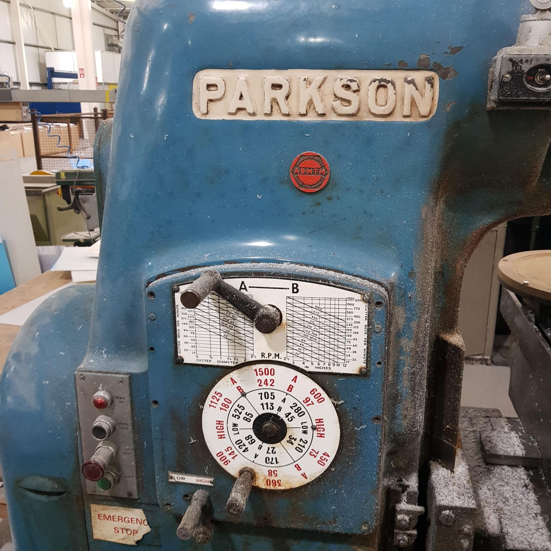 PARKSON HEAVY DUTY MILLING MACHINE (ASSETS LOCATED IN DENTON, MANCHESTER. VIEWING STRICTLY BY APPT - Image 7 of 7