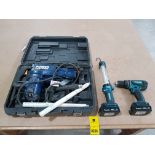 3 X MIXED TOOL LOT - 1 X MAKITA 18V DRILL, 1 X MAKITA 18V LAMP & 1 X POWER CRAFT 850 W BREAKER IN