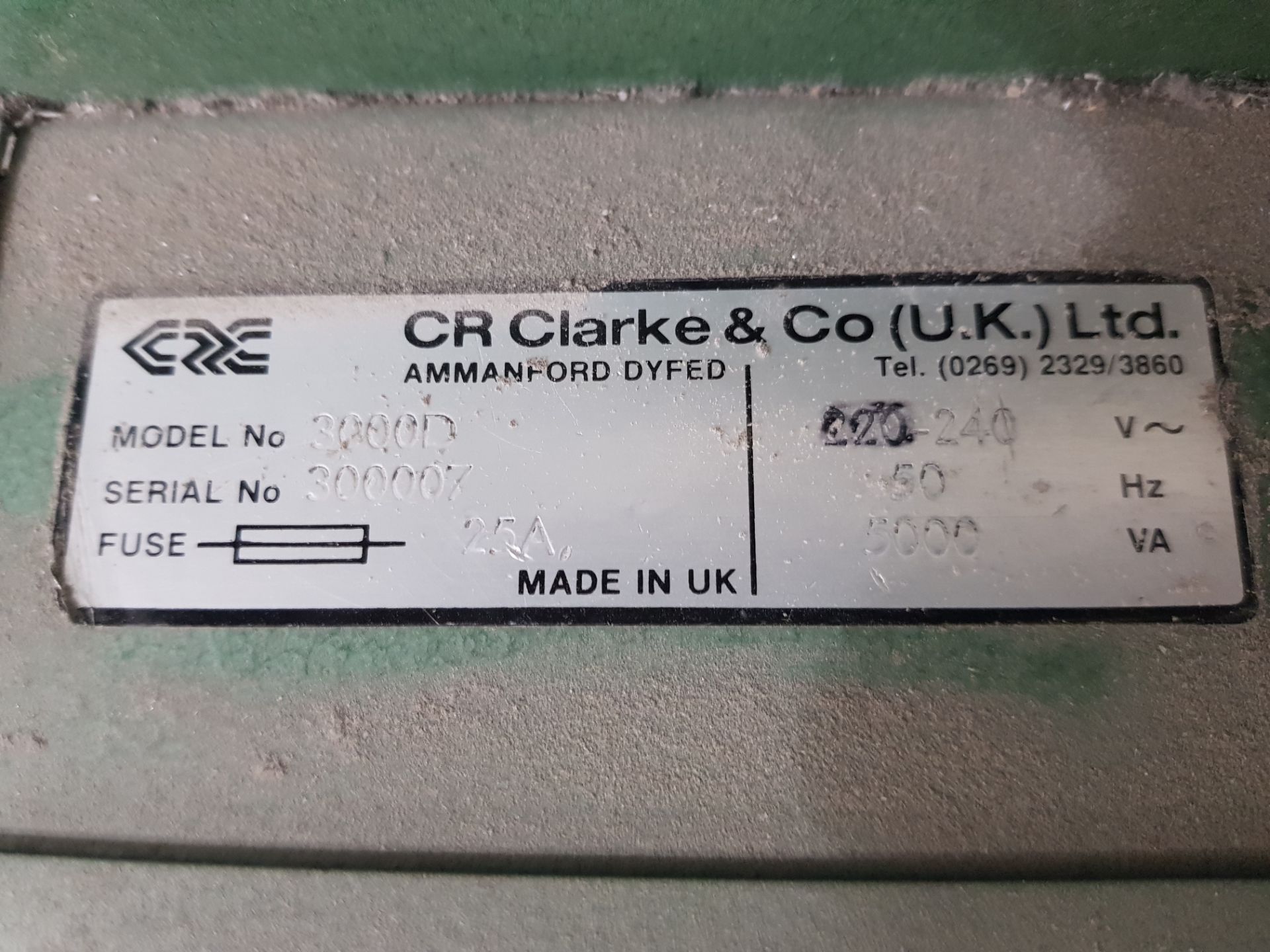 1 X THERMOBEND 3000 WIRE STRIP HEATER - CR CLARKE - SN 300007 - 240 V - MODEL - 3000 D (ASSETS - Image 7 of 7