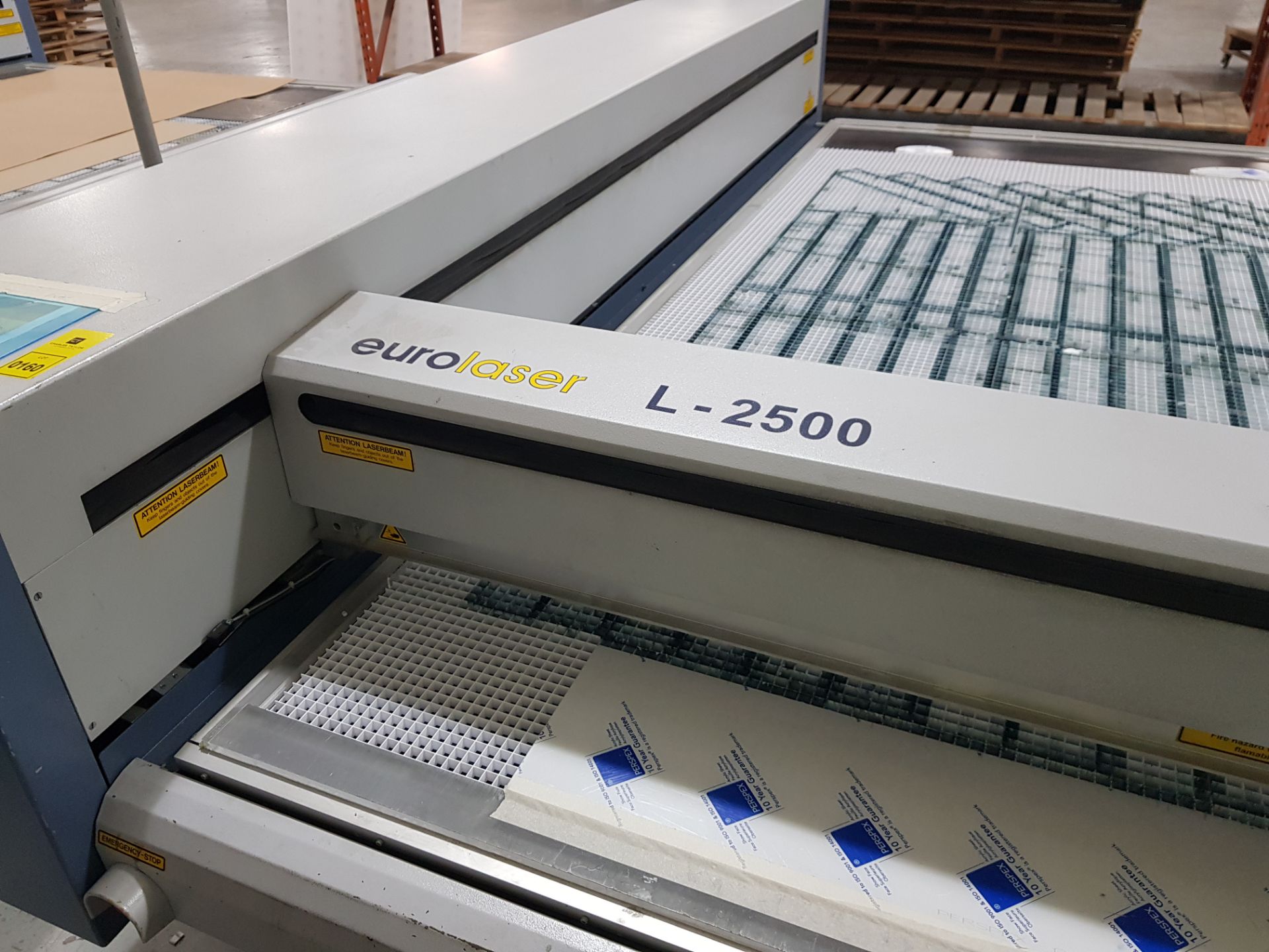 EURO LASER L 2500 LASER CUTTER WITH LASER POWER SUPPLY SYNRAD EVOLUTION RF 3000 SET 1 & 2, 240W ( - Bild 6 aus 8