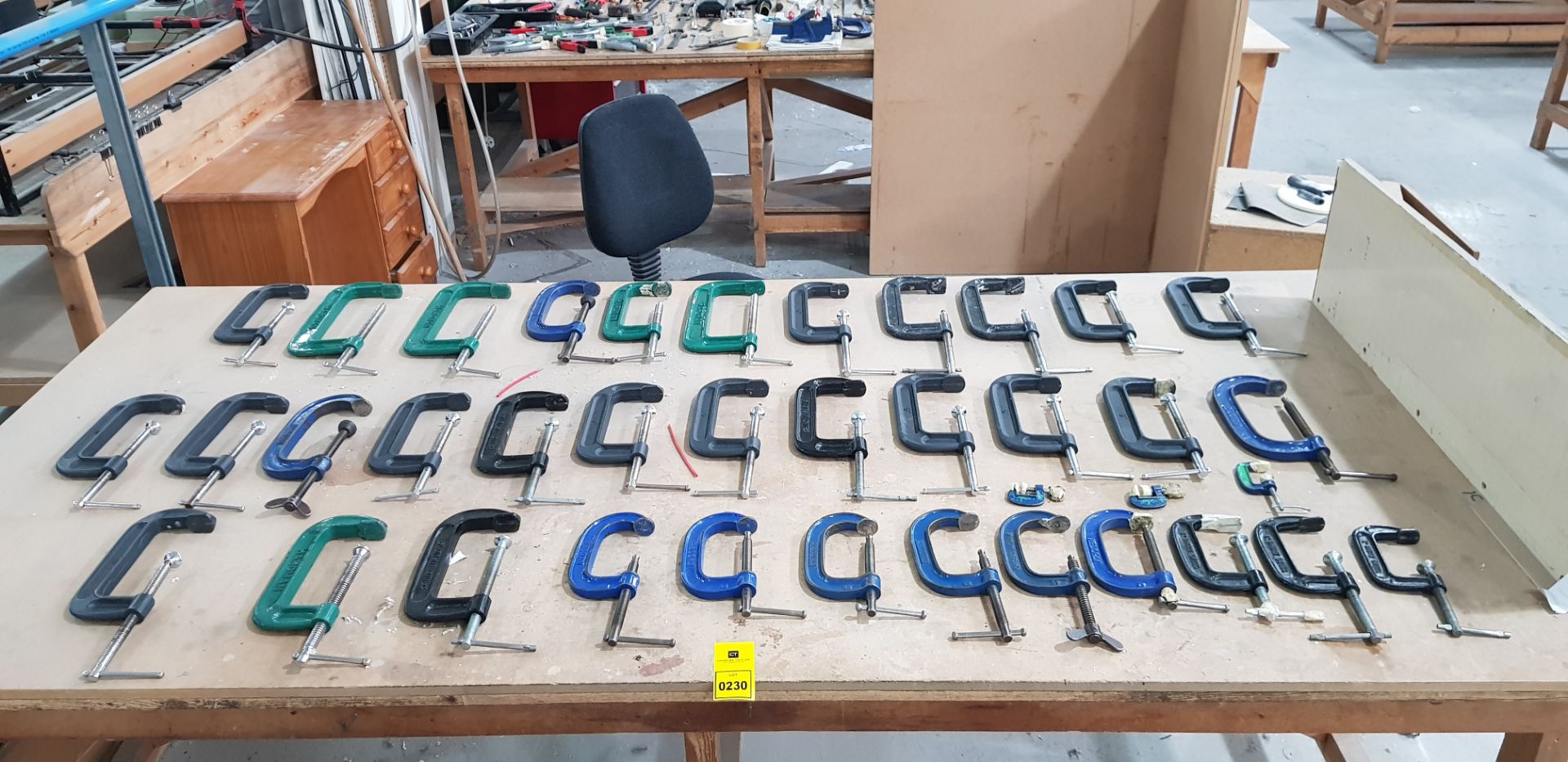 38 X MIXED STEEL CLAMPS IN 1-2-4-6-8 INCHES (ASSETS LOCATED IN DENTON, MANCHESTER. VIEWING
