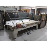 6 X MOBILE SPRING LOADED PRINT DRYING RACKS & LARGE SCREEN PRINTING FRAME (ASSETS LOCATED IN DENTON,