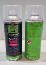 96 X BRAND NEW BIKERIGHT QUICK WAX - STREAK FREE -CARNAUBA WAX AND BEESWAX - IDEAL FOR PLASTICS /